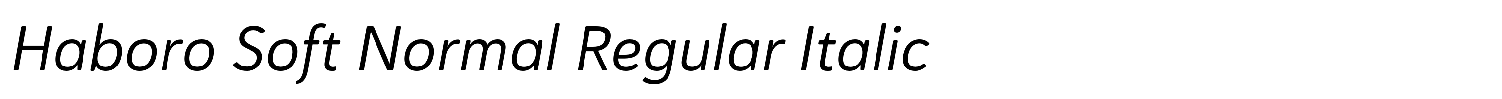 Haboro Soft Normal Regular Italic